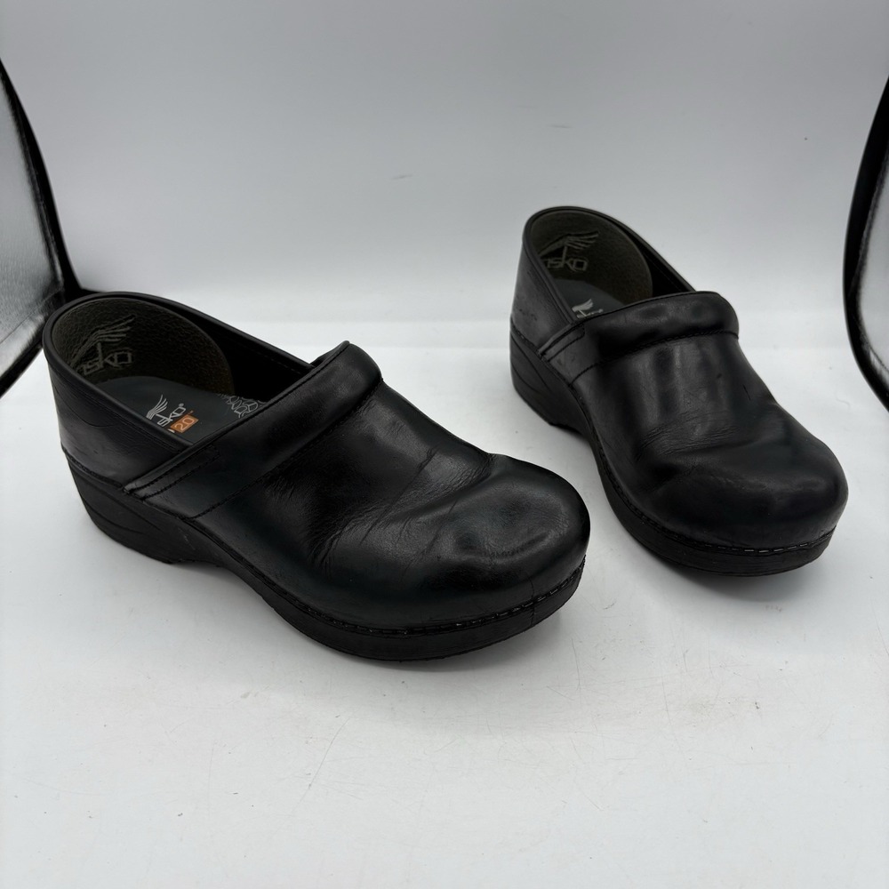 Dansko Shoes Womens‎ Size 7.5 8 XP 2.0 Leather Professional Nursing Clogs Black